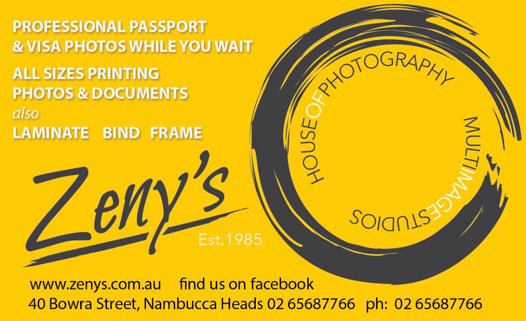 Zenys House of Photography & Multi-Image Studios | store | 40 Bowra St, Nambucca Heads NSW 2448, Australia | 0265687766 OR +61 2 6568 7766