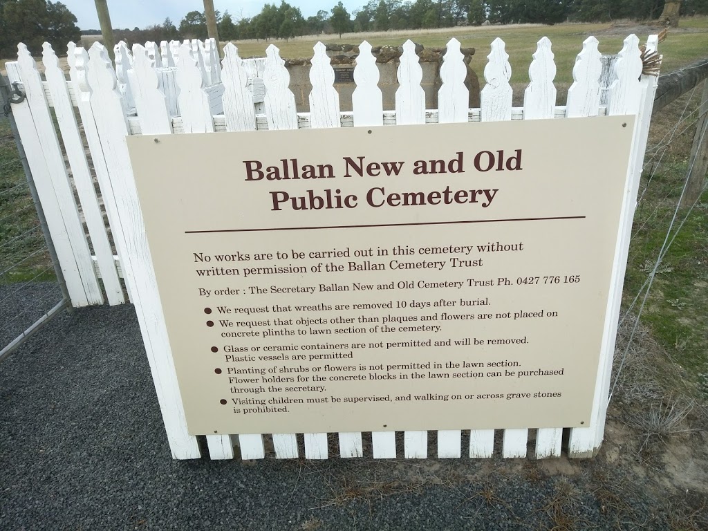 Old Ballan Cemetery | cemetery | 5112 Geelong-Ballan Rd, Ballan VIC 3342, Australia
