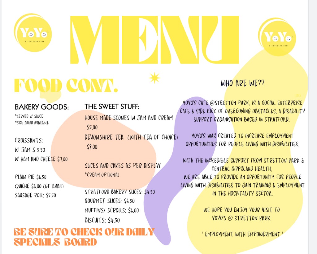 Yoyos @ Stretton Park | 35-47 Kent St, Maffra VIC 3860, Australia | Phone: 0479 056 665