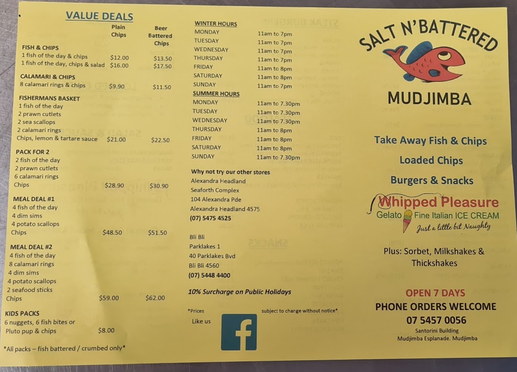 Salt n Battered on Mudjimba | restaurant | 15 Mudjimba Esplanade, Mudjimba QLD 4564, Australia | 0754570056 OR +61 7 5457 0056
