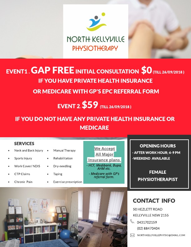 North Kellyville Physiotherapy/ Hills Physio Care | physiotherapist | 50 Hezlett Rd, Kellyville NSW 2155, Australia | 0288470404 OR +61 2 8847 0404