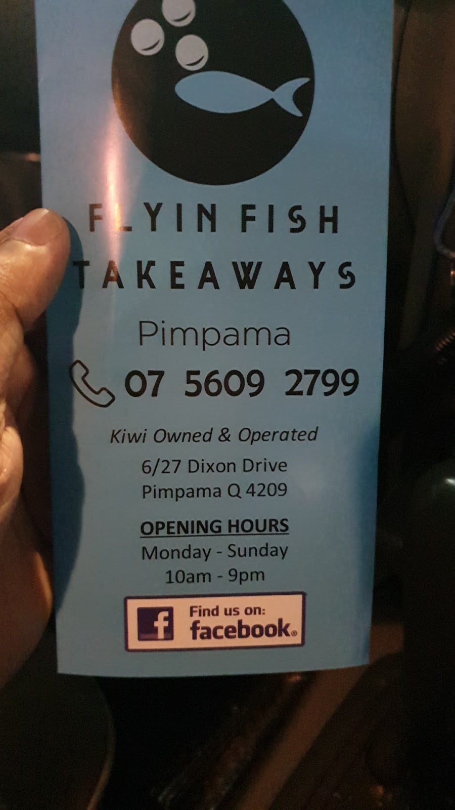 Flyin Fish Takeaways | meal takeaway | Shop 6/27 Dixon Dr, Pimpama QLD 4209, Australia | 0756092799 OR +61 7 5609 2799