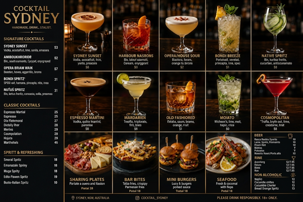 cocktail Sydney | 69 Brown St, Dungog NSW 2420, Australia | Phone: (02) 9064 6655