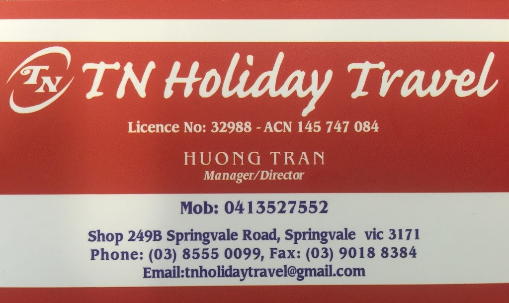 TN Holiday Travel | 249B Springvale Rd, Springvale VIC 3171, Australia | Phone: (03) 8555 0099
