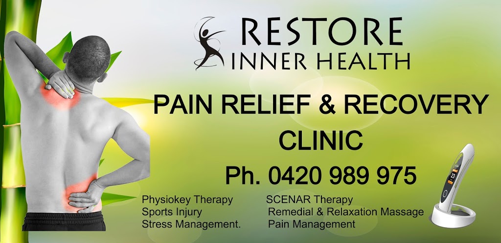 Restore Inner Health - Pain Relief & Recovery Clinic | 13983 Cunningham Hwy, Warwick QLD 4370, Australia | Phone: 0420 989 975