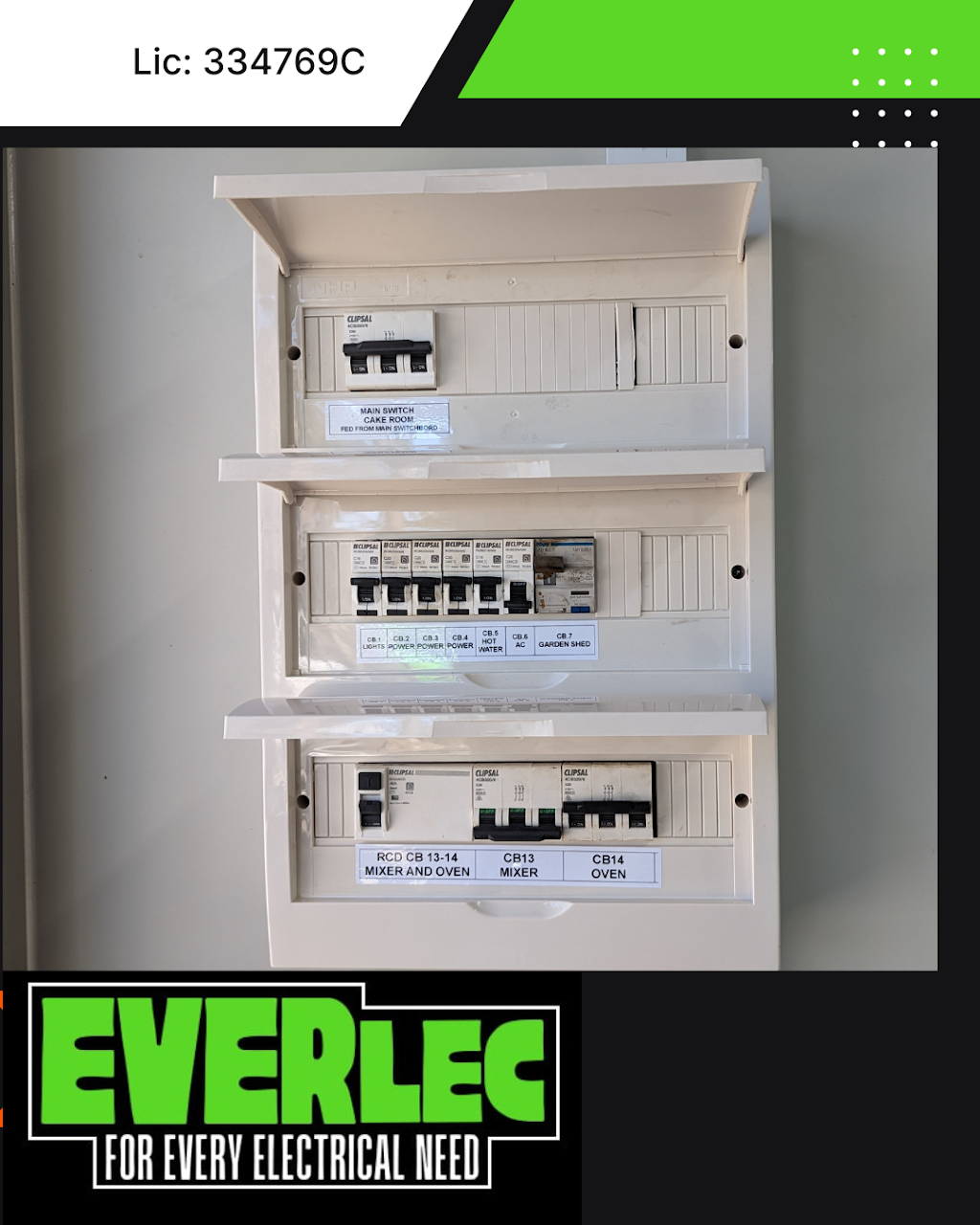 Everlec Electrical | 313 Carrington Rd, Londonderry NSW 2753, Australia | Phone: 0408 339 233
