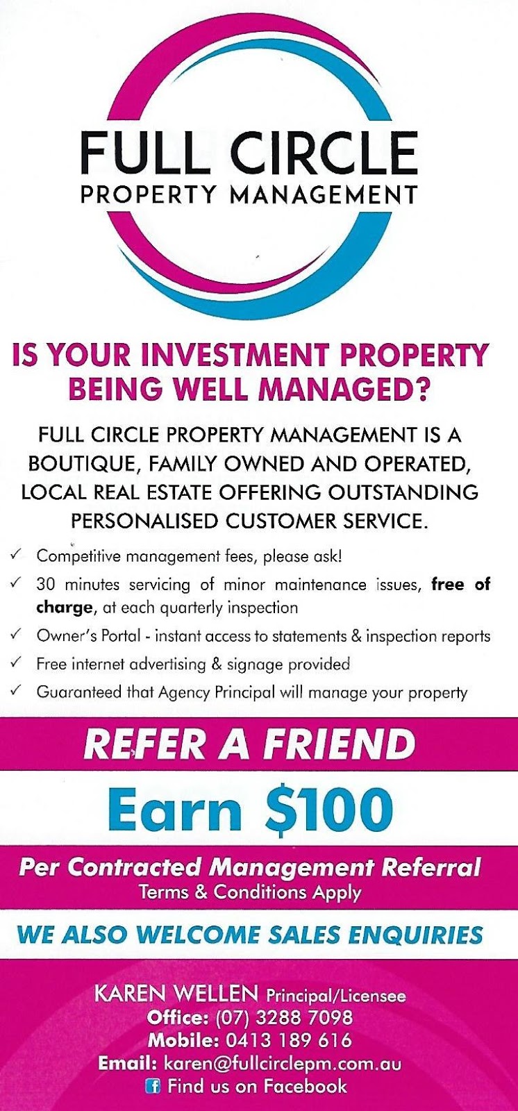 Full Circle Property Management | real estate agency | 25 Alexandra Cl, Flinders View QLD 4305, Australia | 0413189616 OR +61 413 189 616
