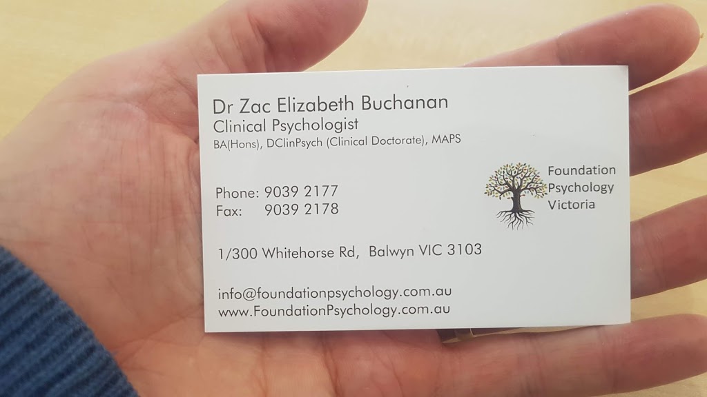 Foundation Psychology Melbourne | doctor | 300 Whitehorse Rd, Balwyn VIC 3103, Australia | 0390392177 OR +61 3 9039 2177