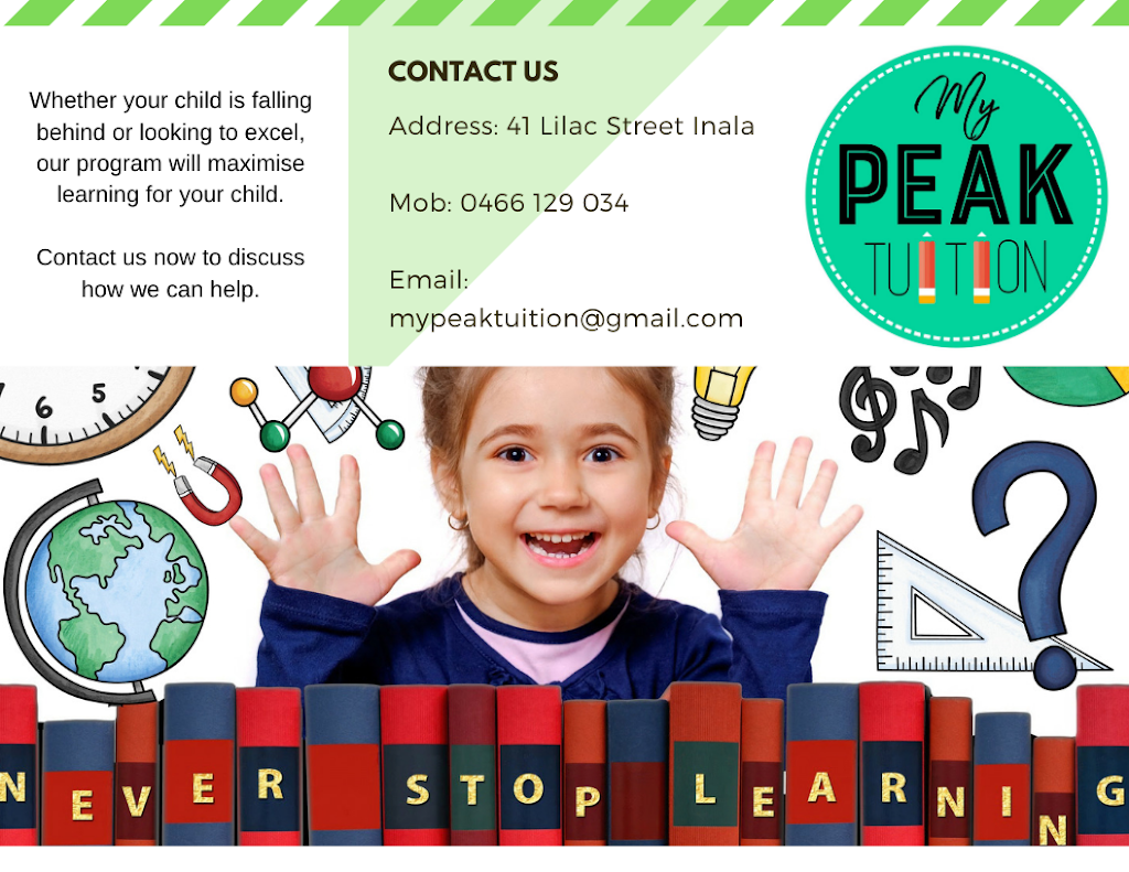 My Peak Tuition | 41 Lilac St, Inala QLD 4077, Australia | Phone: 0466 129 034