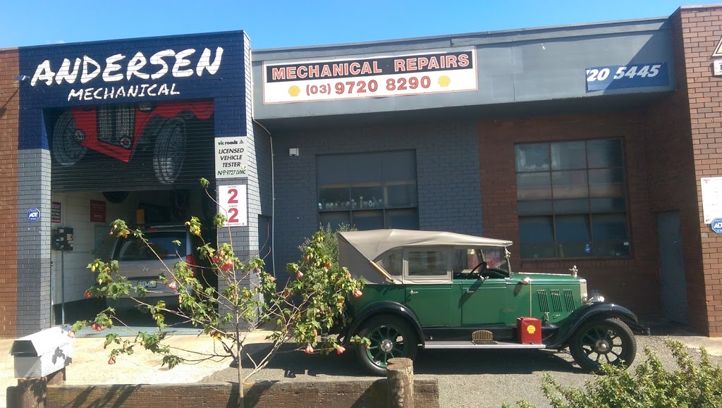 Andersen Mechanical Repairs | car repair | 2/2 Barry St, Bayswater VIC 3153, Australia | 0397208290 OR +61 3 9720 8290