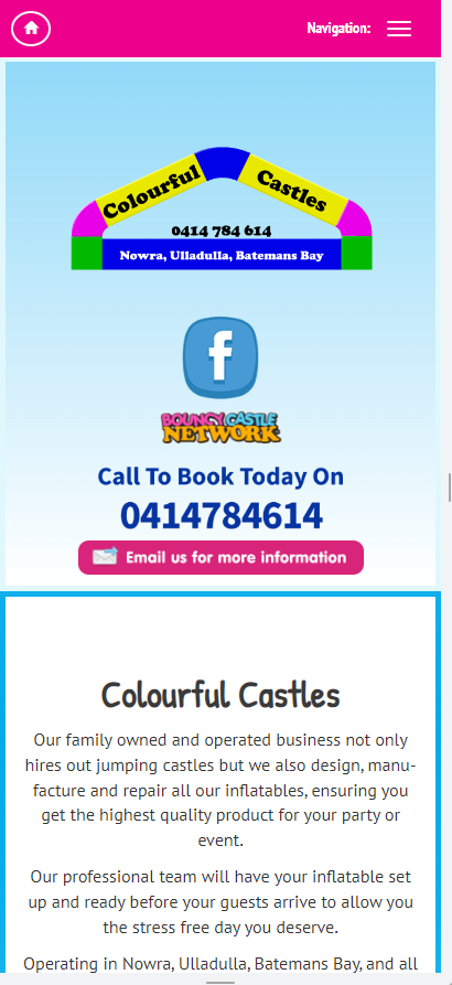 Colourful Castles | 29 Tom Thumb Ave, South Nowra NSW 2541, Australia | Phone: 0427 057 175