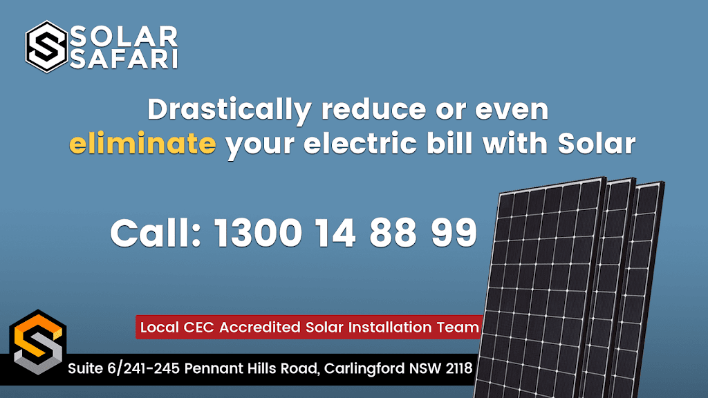 Solar Safari |  | Unit 6 241/245 Pennant Hills Rd, Carlingford NSW 2118, Australia | 1300148899 OR +61 1300 148 899