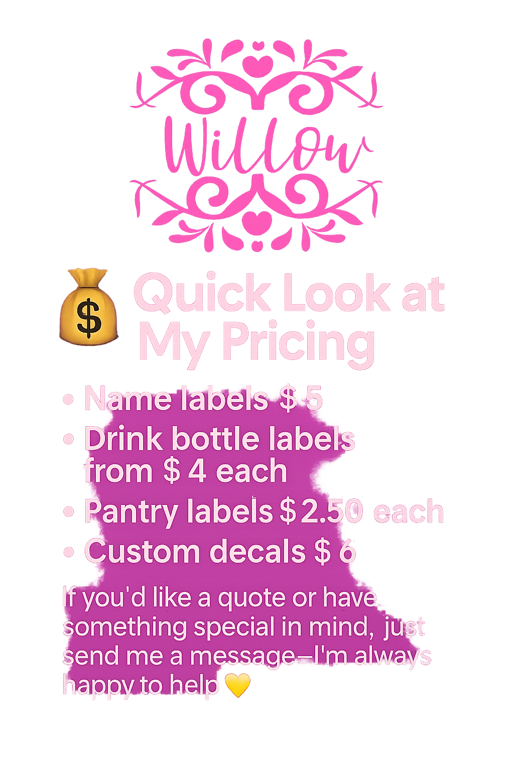 Willow Handmade | 25 Orpen St, Dalby QLD 4405, Australia | Phone: 0426 203 443