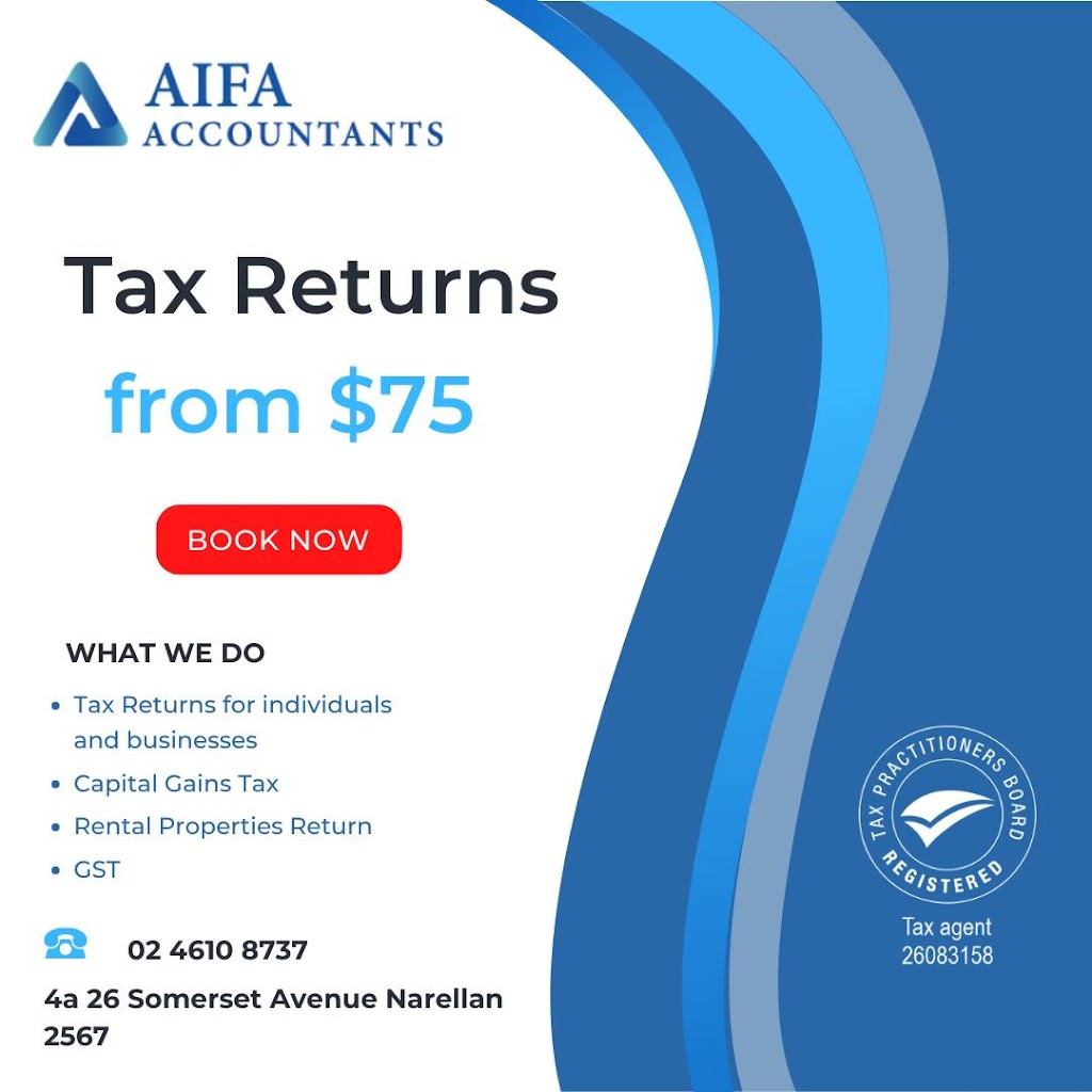AIFA Accountants | Unit 4/26 Somerset Ave, Narellan NSW 2567, Australia | Phone: (02) 4610 8737