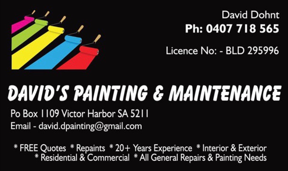 David’s Painting & Maintenance | painter | 2 Heath St, Victor Harbor SA 5211, Australia | 0407718565 OR +61 407 718 565