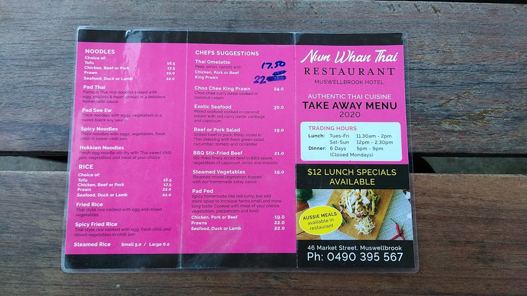 Num Whan Thai | restaurant | 3 Bell St, Muswellbrook NSW 2333, Australia | 0490395567 OR +61 490 395 567