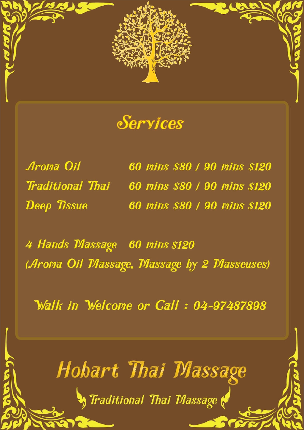 Hobart Thai Massage |  | 22 Merton St, Glenorchy TAS 7010, Australia | 0497487898 OR +61 497 487 898