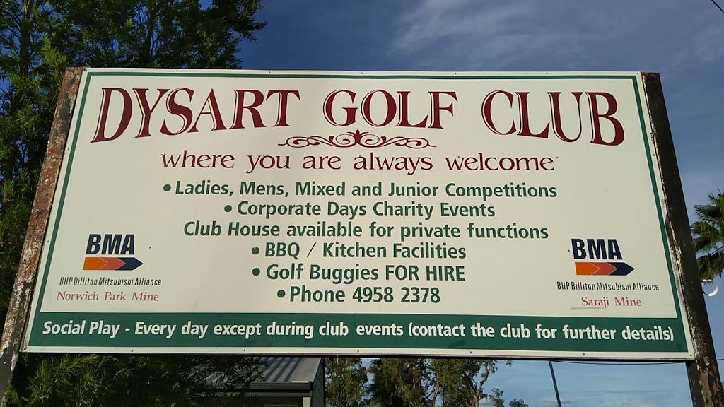 Dysart Golf Club |  | 1 Fisher St, Dysart QLD 4745, Australia | 0749582378 OR +61 7 4958 2378