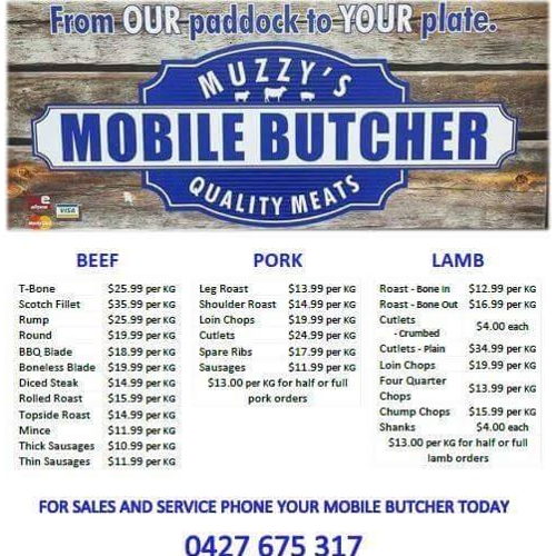 Muzzys Quality Meats | store | 39 Gaskill St, Canowindra NSW 2804, Australia | 0263441312 OR +61 2 6344 1312