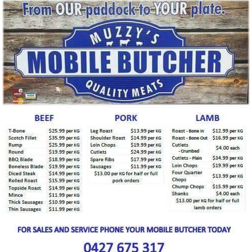 Muzzys Quality Meats | 39 Gaskill St, Canowindra NSW 2804, Australia | Phone: (02) 6344 1312