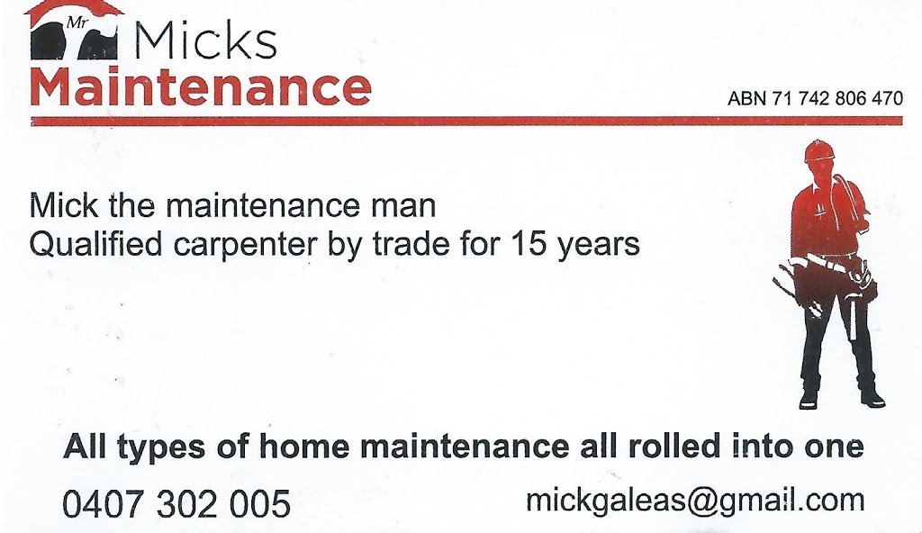 Mr Micks Maintenance | home goods store | Cameron Cres, Lara VIC 3212, Australia | 0407302005 OR +61 407 302 005