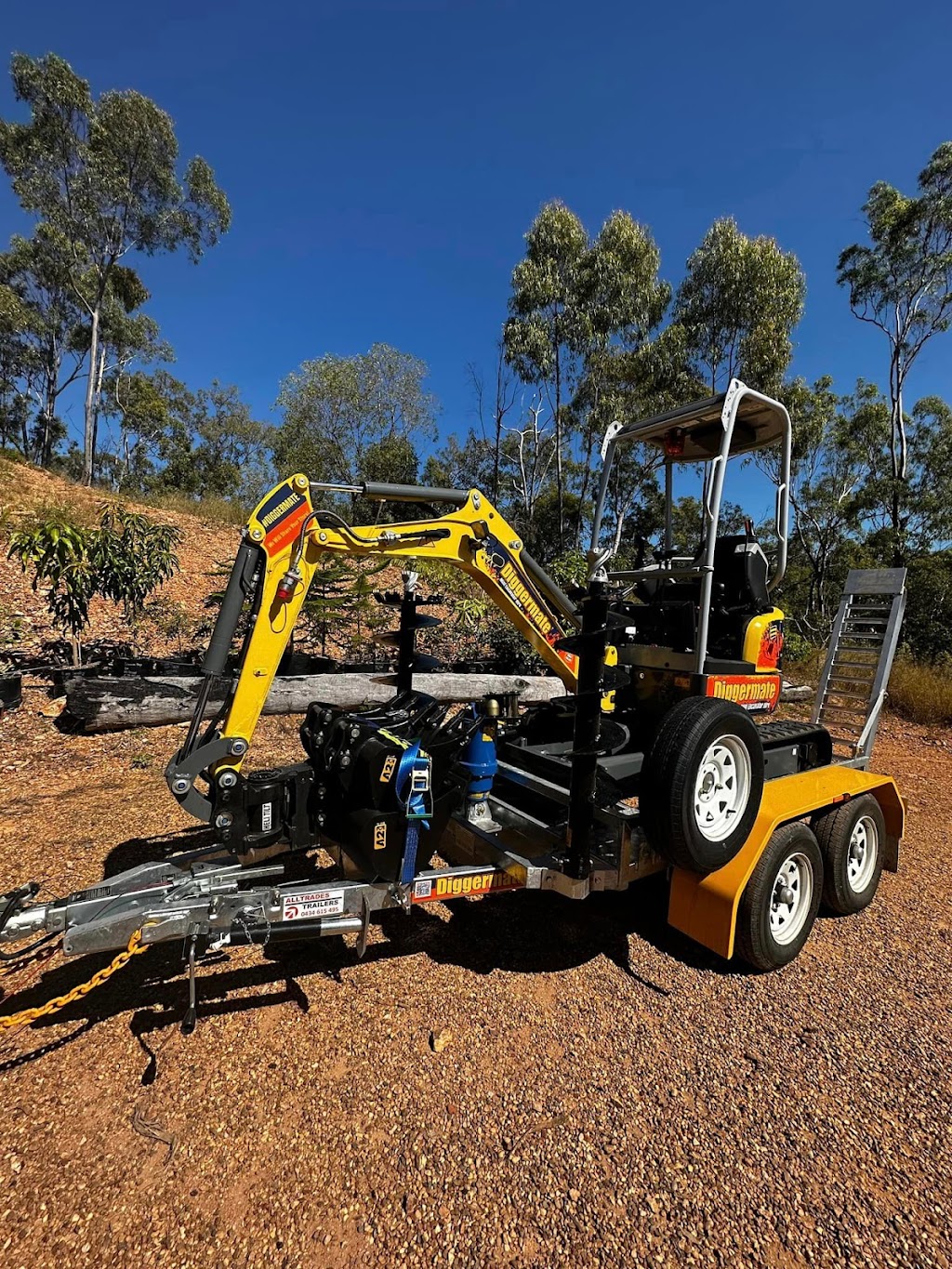 Diggermate Mini Excavator Hire Yeppoon | 123 Mark Rd, Bondoola QLD 4703, Australia | Phone: 0409 599 376