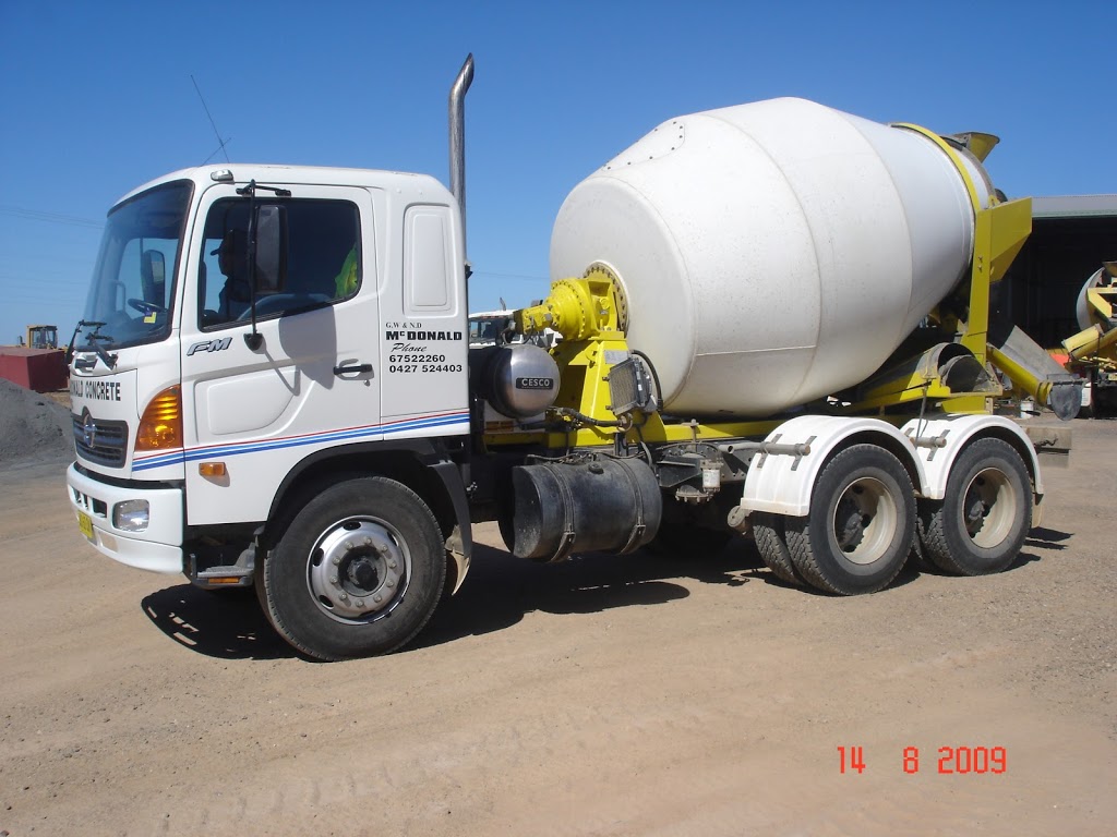 McDonald Ready Mix Concrete & Earthmoving | general contractor | 44 Industrial Dr, Moree NSW 2400, Australia | 0427524402 OR +61 427 524 402