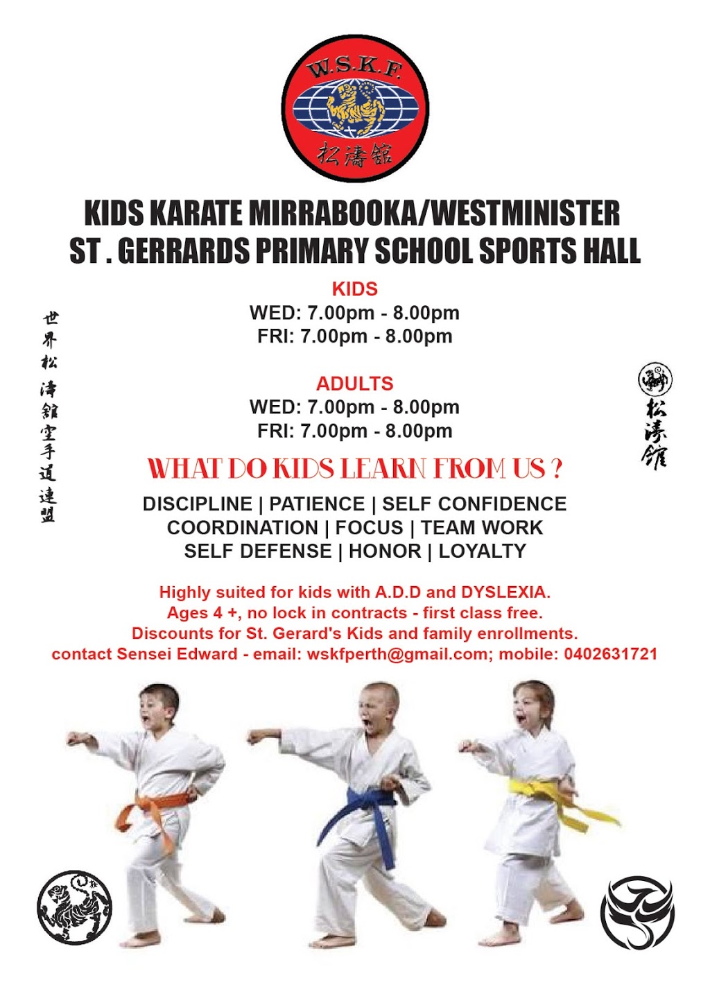 Perth Karate Club WSKF Perth Australia | health | 31 Changton Way, Westminster WA 6061, Australia | 0402631721 OR +61 402 631 721