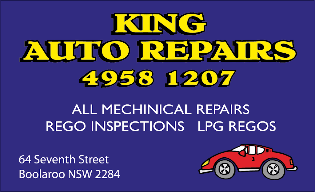 King Auto Repairs | car repair | 64 Seventh St, Boolaroo NSW 2284, Australia | 0249581207 OR +61 2 4958 1207