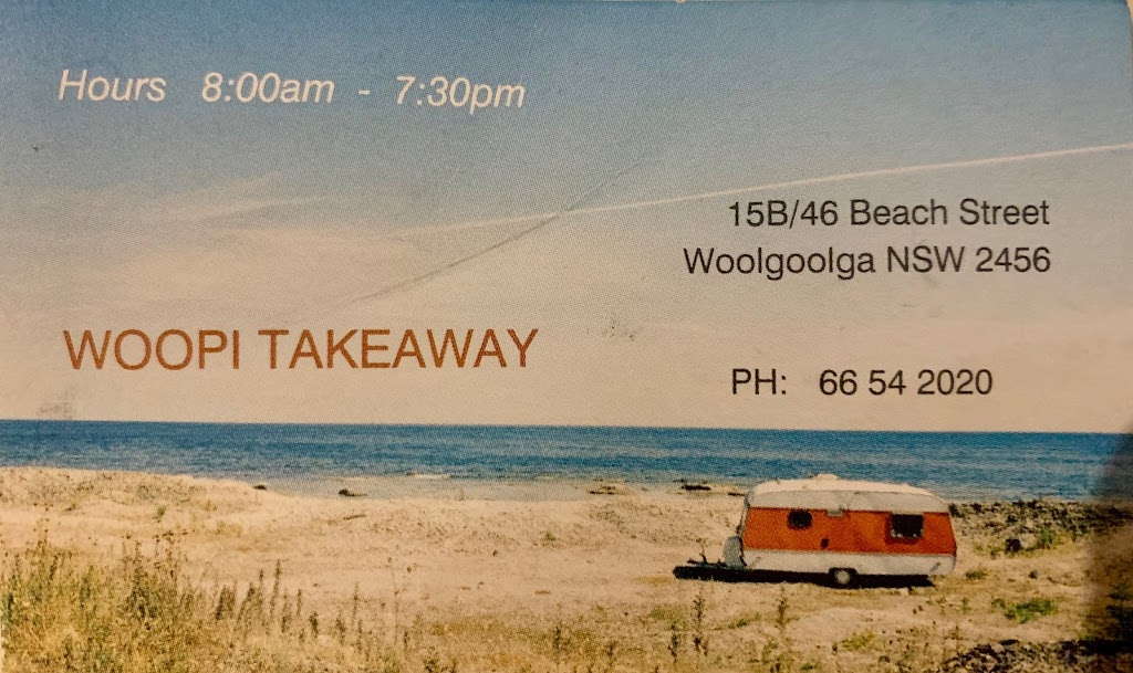 Woopi Takeaway | Shop 15/46 Beach St, Woolgoolga NSW 2456, Australia | Phone: (02) 6654 2020