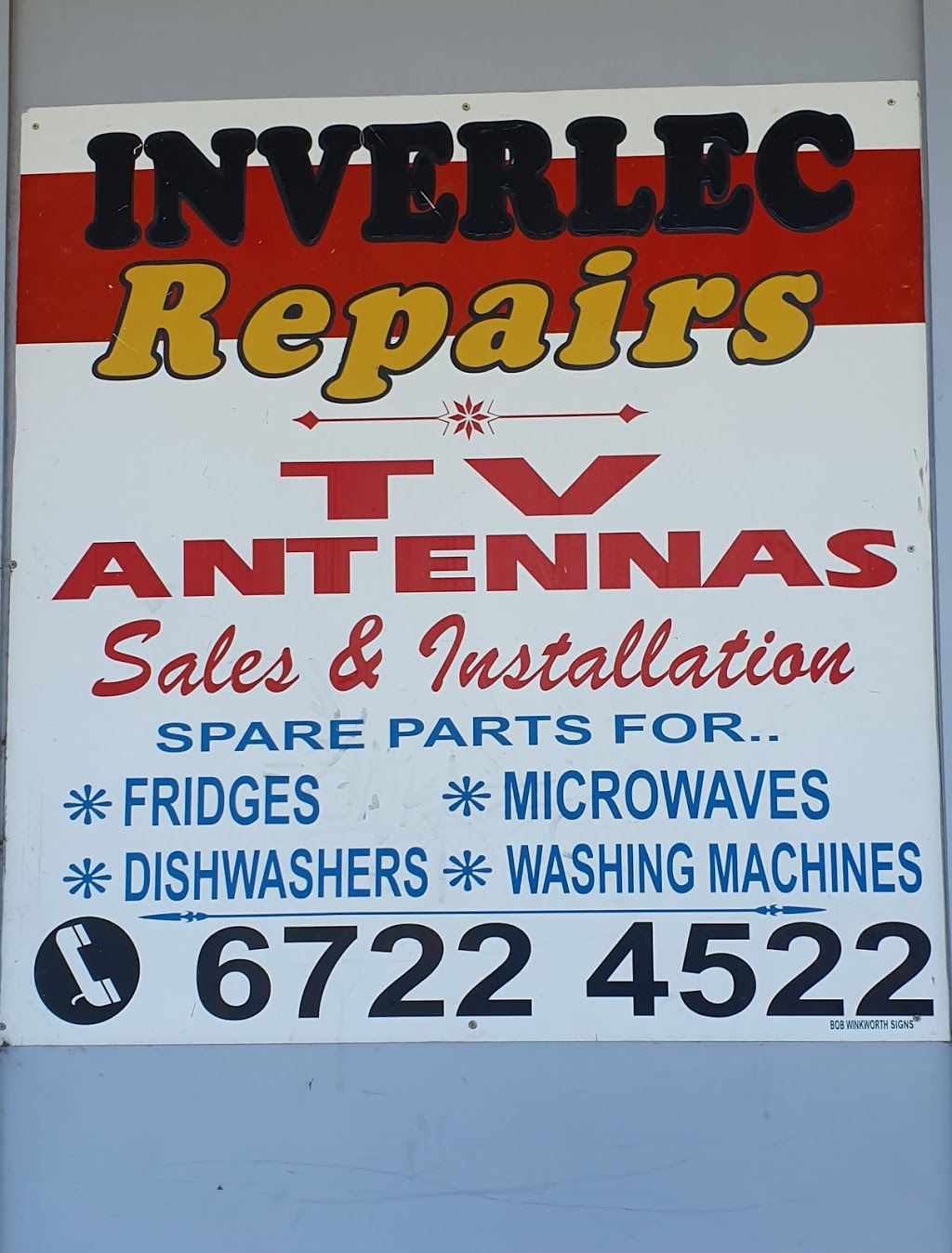 Inverlec Repairs | home goods store | Cnr Chester St & Glen Innes Rd, Inverell NSW 2360, Australia | 0267224522 OR +61 2 6722 4522