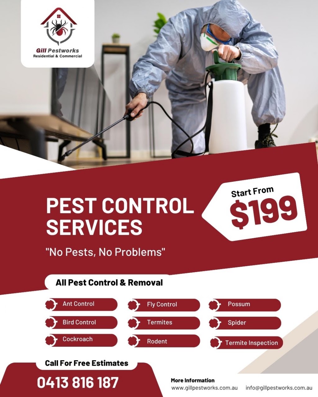 Gill pestworks | Kaduna Dr, Officer South VIC 3809, Australia | Phone: 0452 176 187