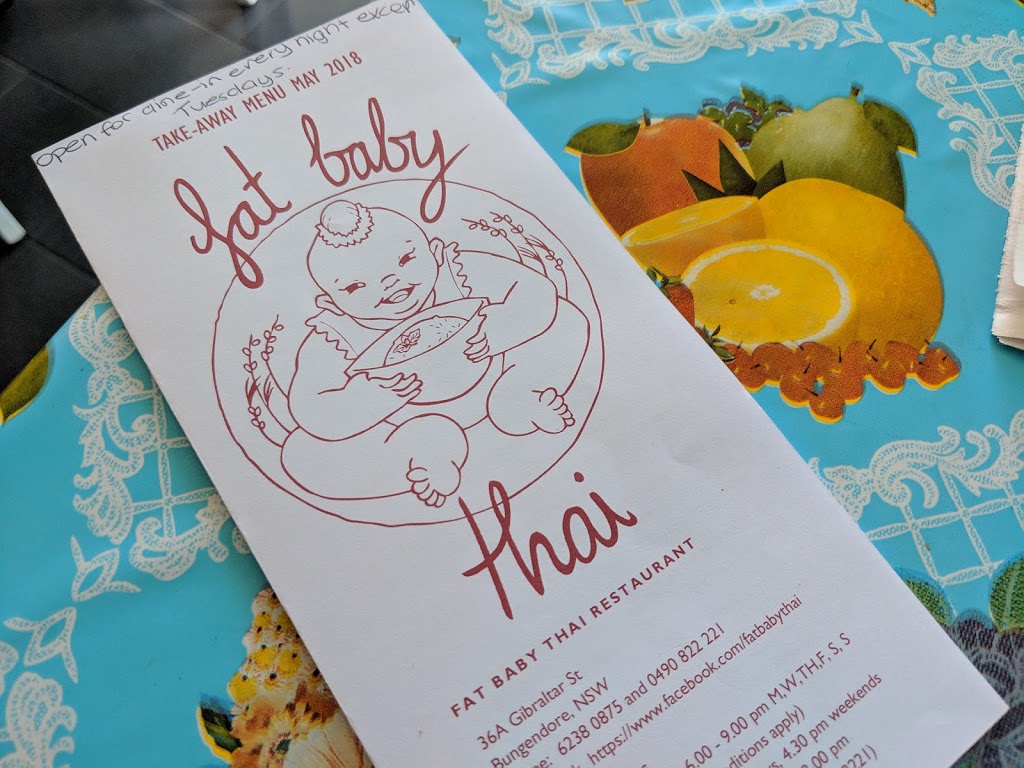 Fat Baby Thai | restaurant | 36A Gibraltar St, Bungendore NSW 2621, Australia | 0262380875 OR +61 2 6238 0875