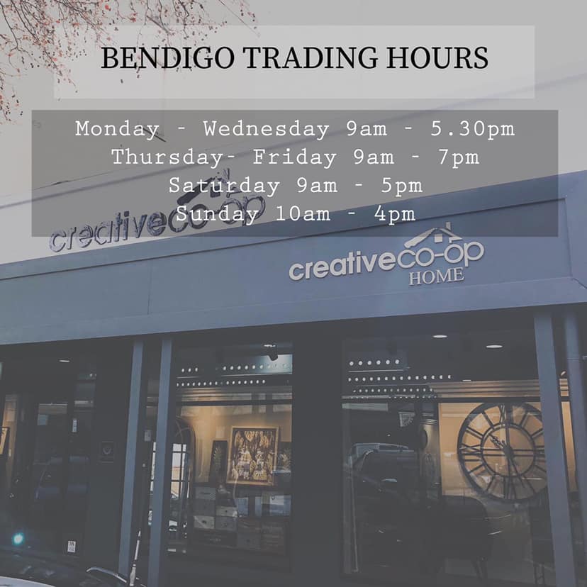 Creative Co-Op Home Bendigo | home goods store | 25-27 Williamson St, Bendigo VIC 3550, Australia | 0401759565 OR +61 401 759 565