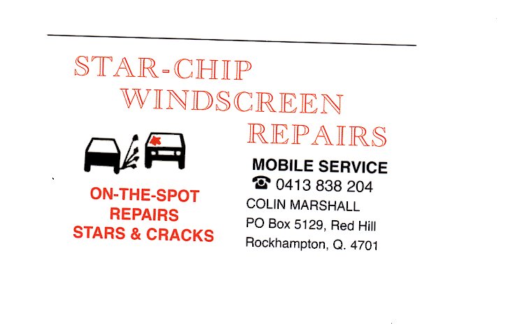 Star-Chip Windscreen Repairs | car repair | Unit 31/49 Hill St, Yeppoon QLD 4703, Australia | 0413838204 OR +61 413 838 204