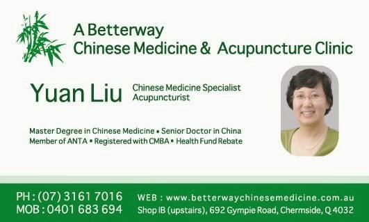 A Betterway Chinese Medicine & Acupuncture Clinic | 692 Gympie Rd, Brisbane QLD 4032, Australia | Phone: (07) 3161 7016