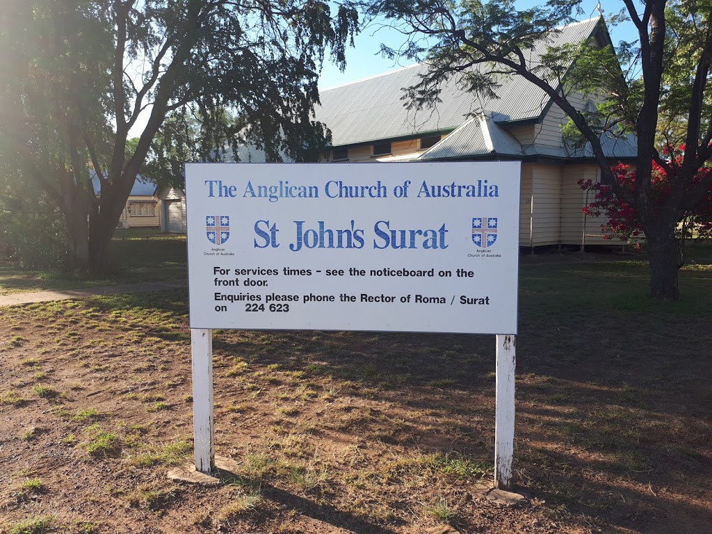 St Johns Surat | church | 27 Cordelia St, Surat QLD 4417, Australia | 224623 OR +61 224623