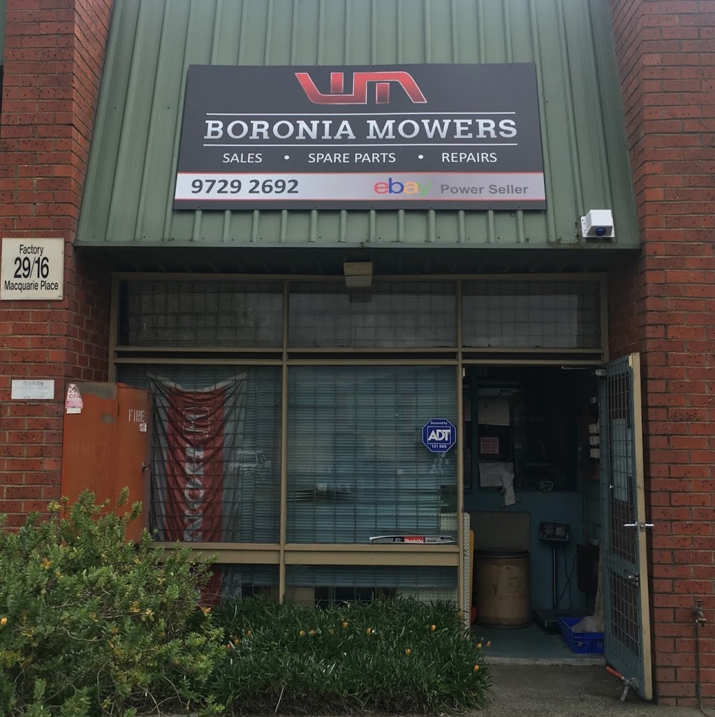 Boronia Mowers | store | 29/16 Macquarie Pl, Boronia VIC 3155, Australia | 0397292692 OR +61 3 9729 2692