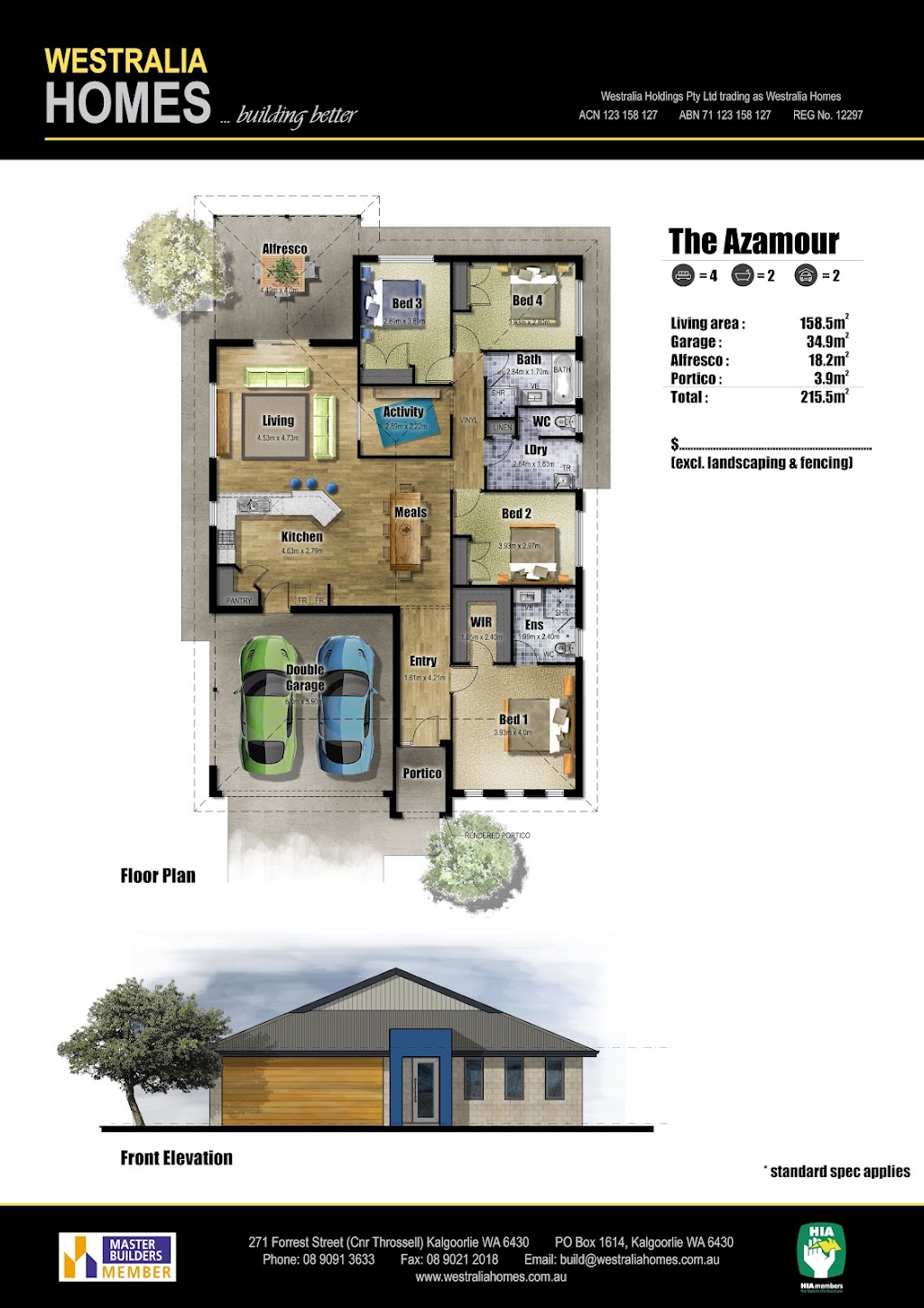 Westralia Homes | 271 Forrest St, Kalgoorlie WA 6430, Australia | Phone: (08) 9091 3633