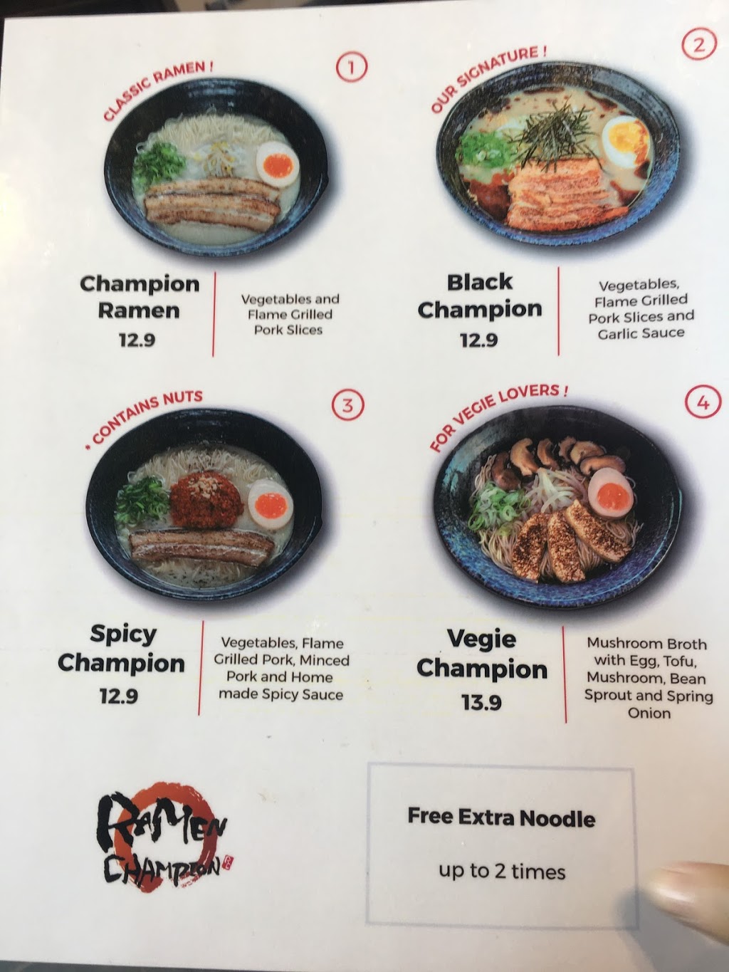 Ramen Champion | Shop 15d/661 Compton Rd, Sunnybank Hills QLD 4109, Australia | Phone: (07) 3157 6627