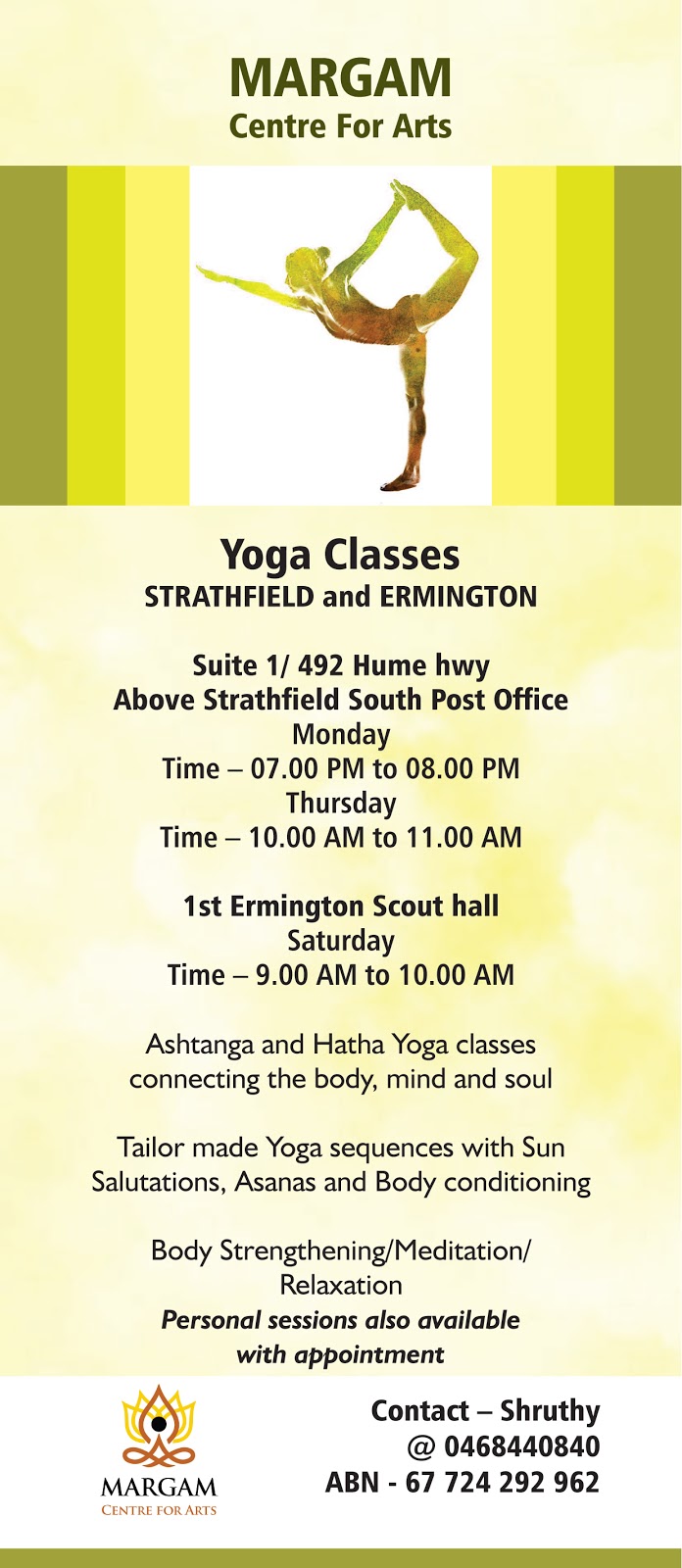 Margam Centre for Arts - Yoga and Bharathanatyam | school | U368/2 Thallon St, Carlingford NSW 2118, Australia | 0468440840 OR +61 468 440 840