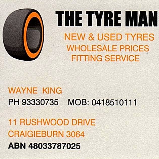 The Tyre Man | 11 Rushwood Dr, Craigieburn VIC 3064, Australia | Phone: 0418 510 111