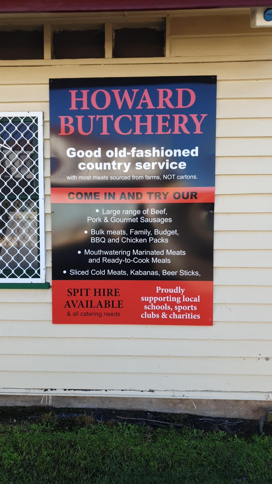 Howard Butchery | 69 William St, Howard QLD 4659, Australia | Phone: (07) 4129 4902