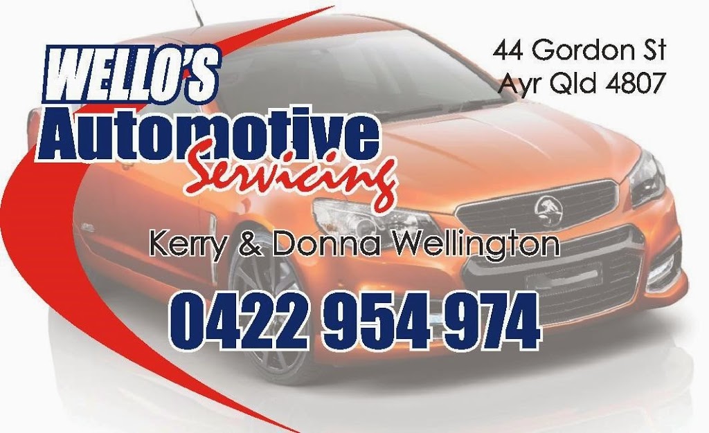 Wellos Automotive Servicing | car repair | 44 Gordon St, Ayr QLD 4807, Australia | 0422954974 OR +61 422 954 974