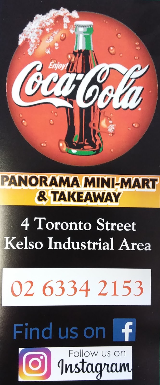 Panorama Mini-Mart & Takeaway Kelso | meal takeaway | 4 Toronto St, Kelso NSW 2795, Australia | 0263342153 OR +61 2 6334 2153