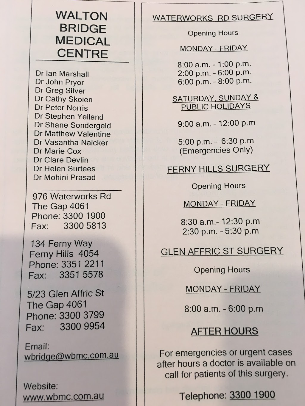 Walton Bridge Medical Centre - Dr Cathy Skoien | 134 Ferny Way, Ferny Hills QLD 4055, Australia | Phone: (07) 3351 2211