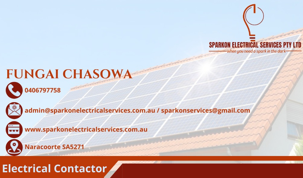 Sparkon Electrical Services Pty Ltd | electrician | 1 Pallant Cl, Naracoorte SA 5271, Australia | 0406797758 OR +61 406 797 758