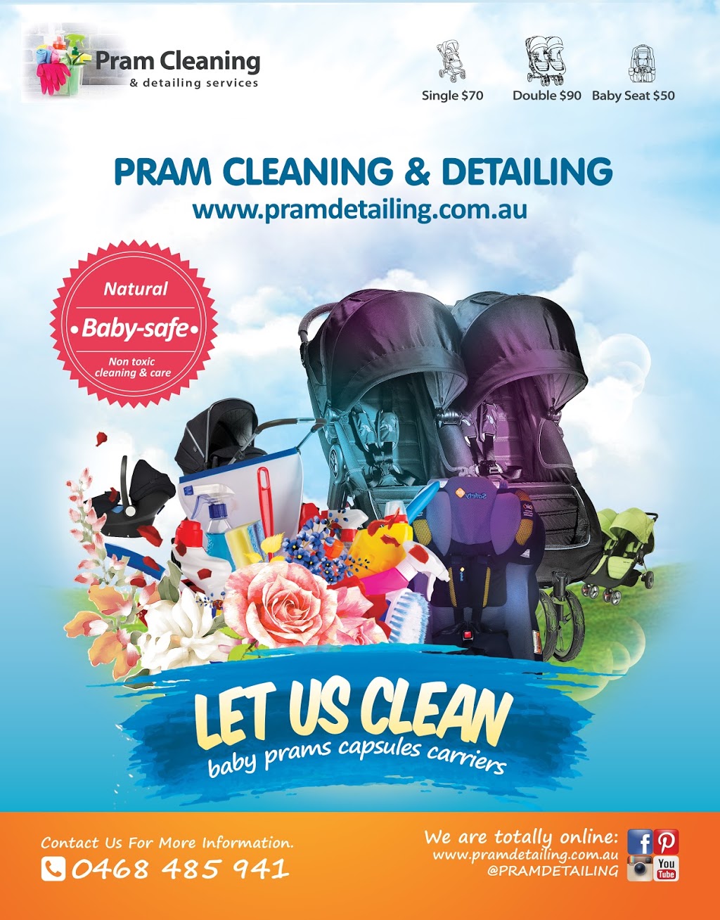 Pram Detailing | 22 Neumann Road, Doreen VIC 3754, Australia | Phone: 0475 629 441