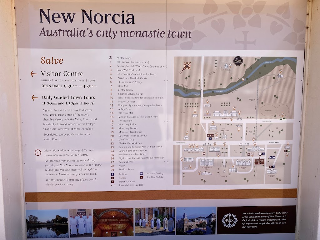 New Norcia Visitor Centre | tourist attraction | 11275 Great Northern Hwy, New Norcia WA 6509, Australia | 0896548056 OR +61 8 9654 8056