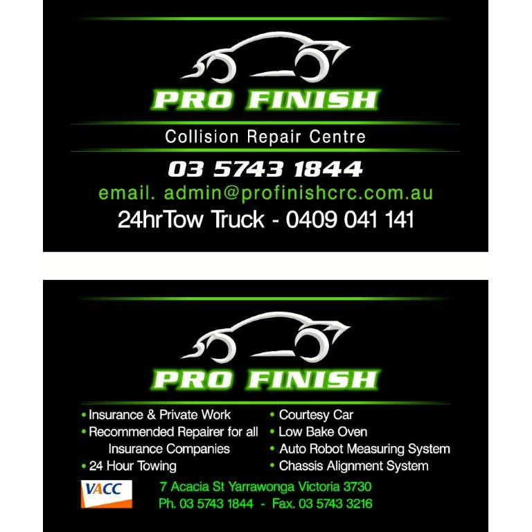 Pro Finish Collision Repair Centre | 7 Acacia St, Yarrawonga VIC 3730, Australia | Phone: (03) 5743 1844